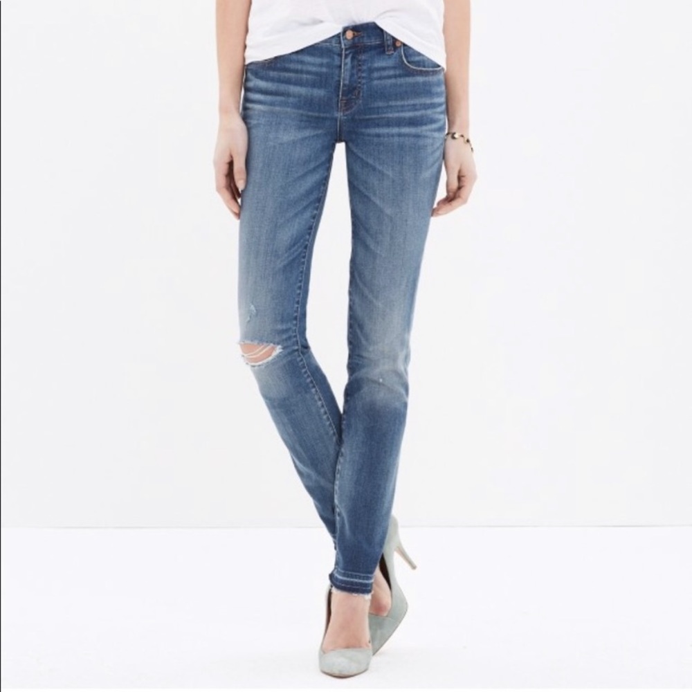 Madewell Blue Tall Alley Straight Drop-Hem Jeans